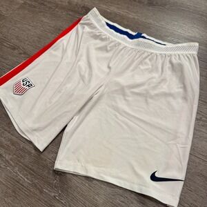 Nike White and Red Athletic Shorts